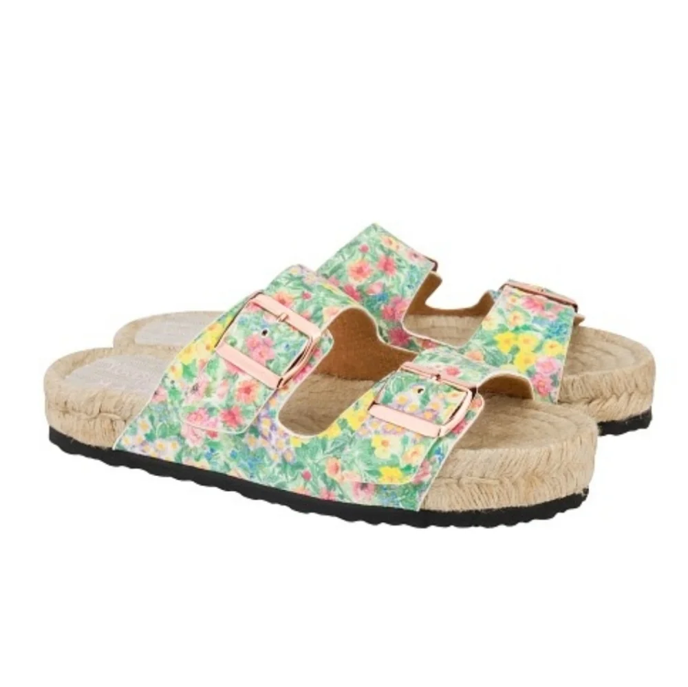 Manebi x Love Shack Fancy Nordic Sandals Rainbow Skies size 37
